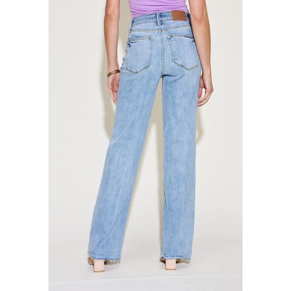 Denim - Judy Blue Full Size V Front Waistband Straight Jeans -  - Cultured Cloths Apparel