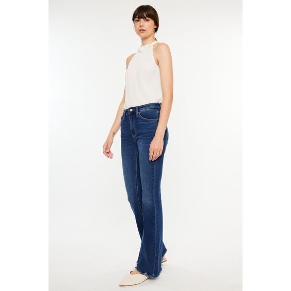 Denim - Kancan Cat's Whiskers Raw Hem Flare Jeans -  - Cultured Cloths Apparel