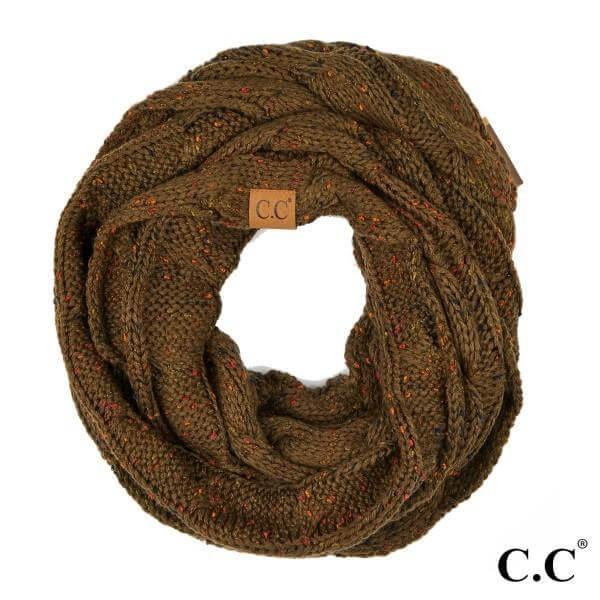 Accessories, Scarves - C. C Cable Knit Confetti Scarf -  - Cultured Cloths Apparel