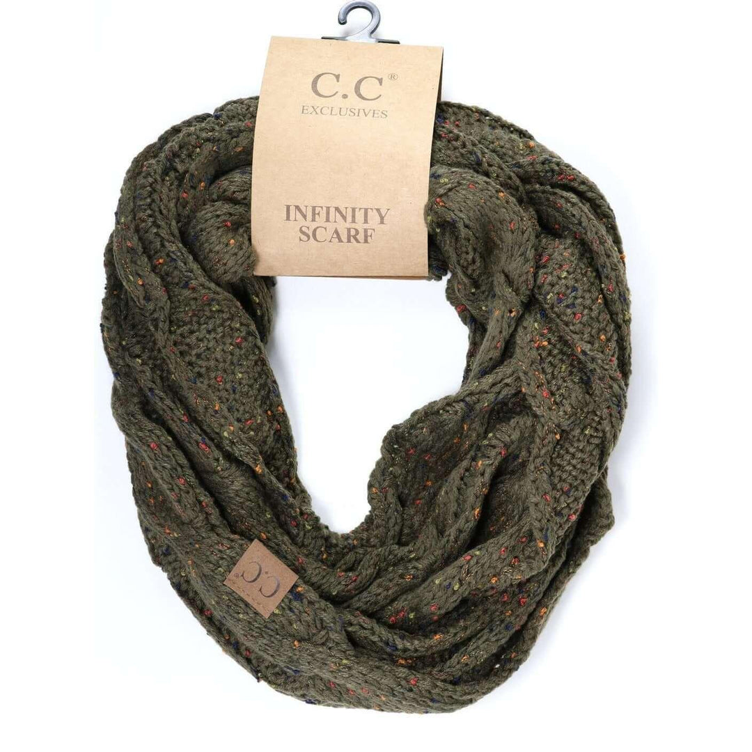 Accessories, Scarves - C. C Cable Knit Confetti Scarf -  - Cultured Cloths Apparel