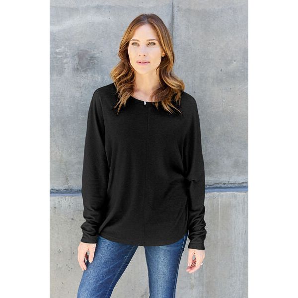 Women's Long Sleeve - Double Take Full Size Round Neck Long Sleeve T-Shirt -  - Cultured Cloths Apparel