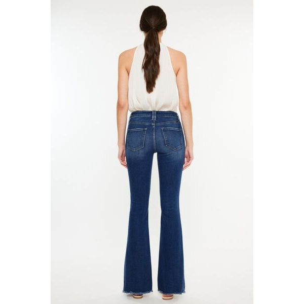 Denim - Kancan Cat's Whiskers Raw Hem Flare Jeans -  - Cultured Cloths Apparel