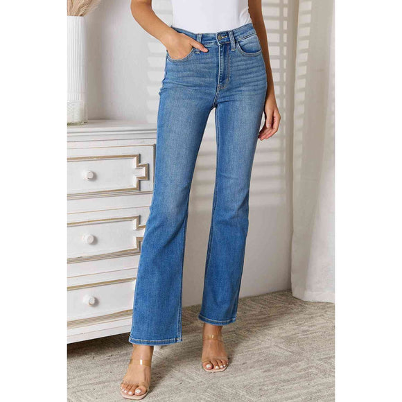 Denim - Judy Blue Full Size Straight Leg Jeans with Pockets -  - Cultured Cloths Apparel