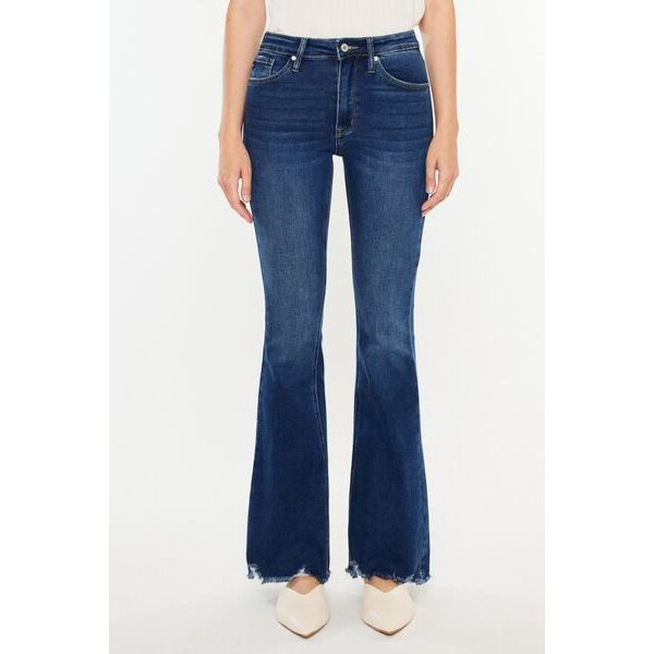 Denim - Kancan Cat's Whiskers Raw Hem Flare Jeans -  - Cultured Cloths Apparel