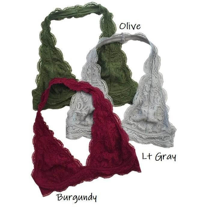 Bralettes - Lace Halter Bralette -  - Cultured Cloths Apparel