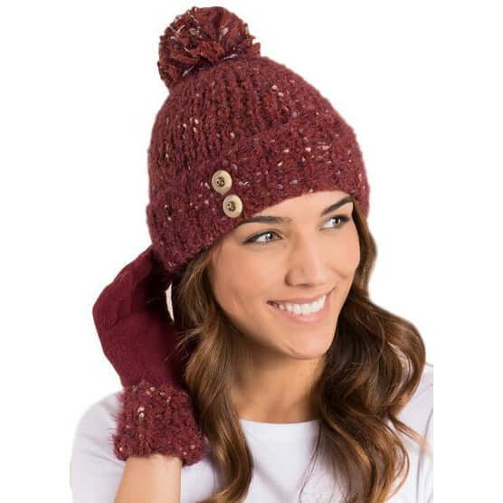 Beanies - Simply Noelle Mountain Mama Hat Beanie - Merlot - Cultured Cloths Apparel