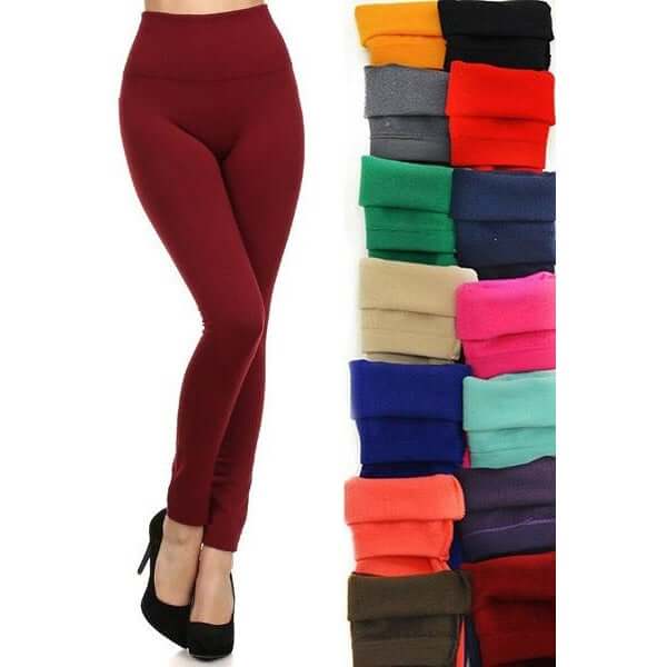 Leggings - Women's Full Length Seamless Fleece Leggings -  - Cultured Cloths Apparel